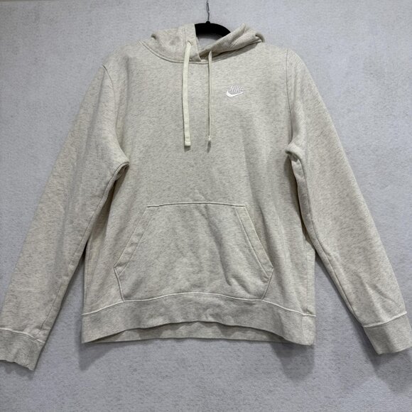 Nike Hoodie Womens Medium Pullover Sweatshirt Kangaroo Pocket Casual Swoosh - Picture 1 of 10